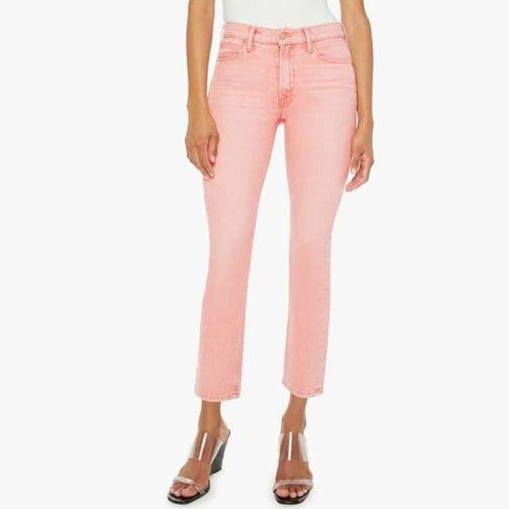 Mother The mid-rise Dazzler Ankle jean in Sunset Coral 24 NWT Soft Girl